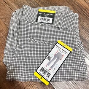 NWT Hilary Radley pull on Pants plaid sz S